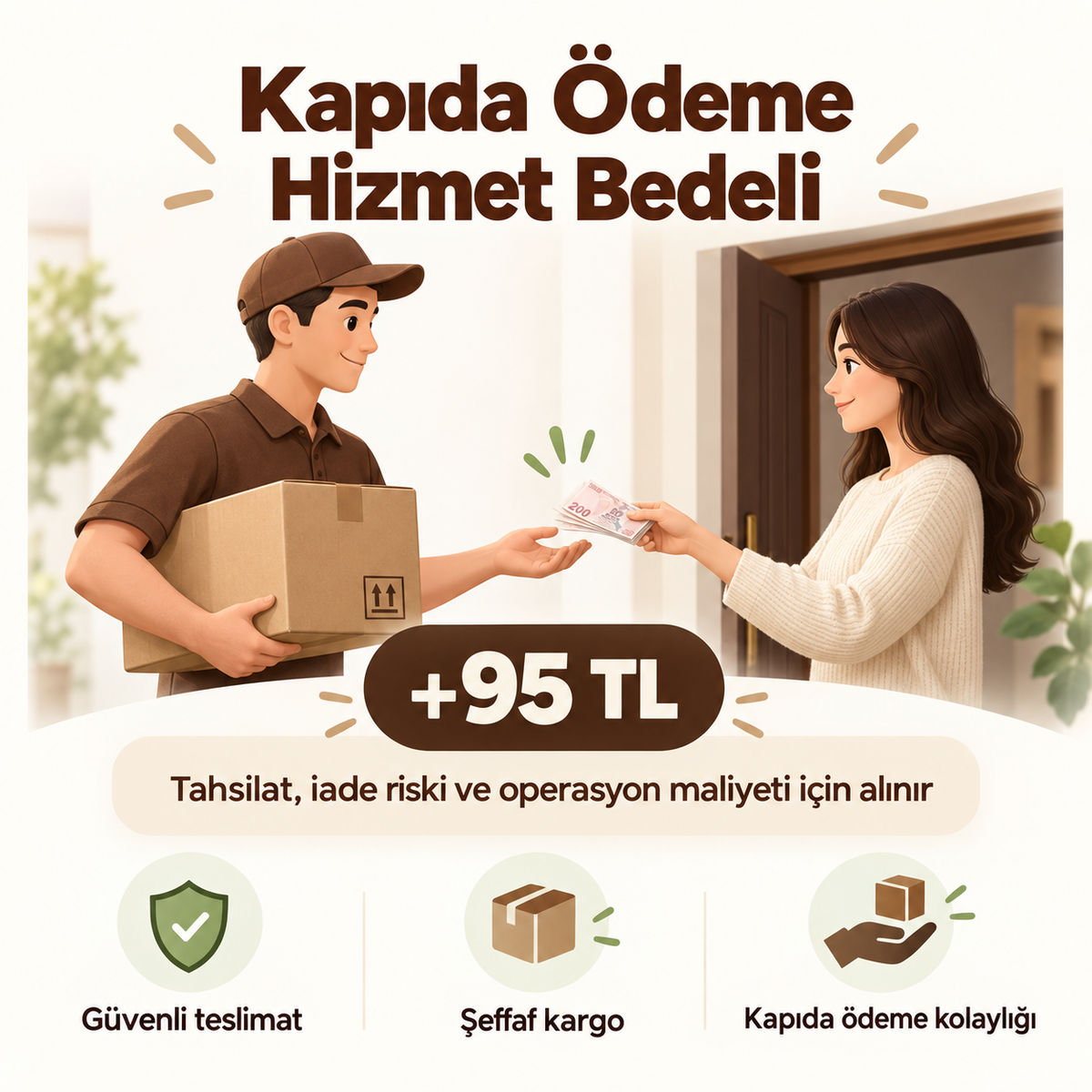 Kapıda Ödeme Hizmet Bedeli